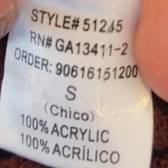 Staccato top plaid small long sleeve - Picture 5 of 6